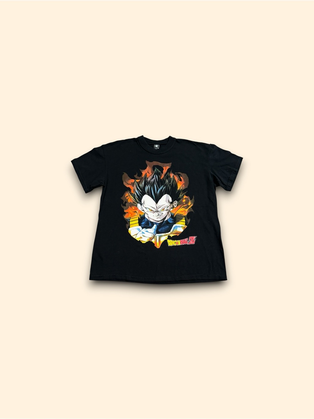 Vintage Dragon Ball Z Vegeta flame graphic t-shirt black men’s XL 90’s